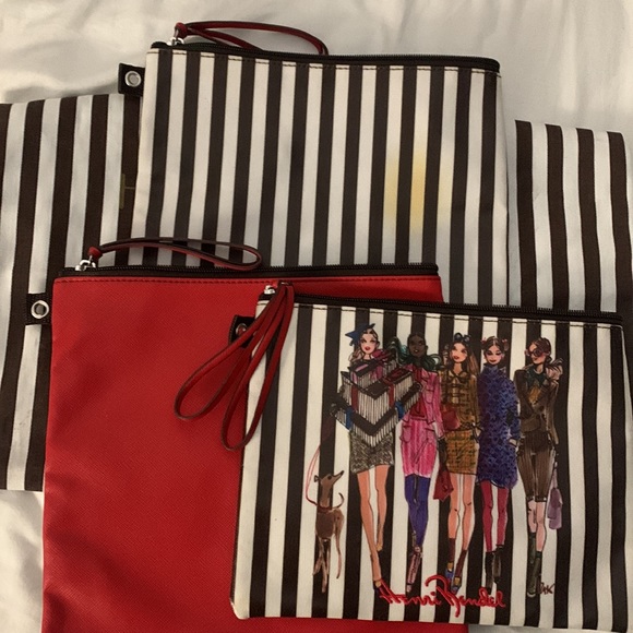 EUC HENRI BENDEL 3 ZIPPERED POUCHES - Picture 8 of 9